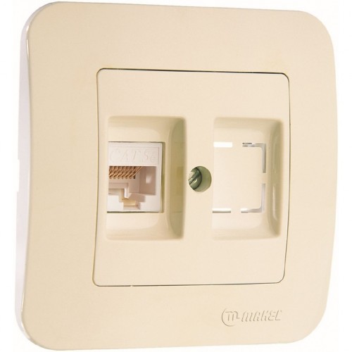 017105 Naturel Lilium КОМПЮТЪРНА РОЗЕТКА RJ45 КРЕМ 55235 МАКЕЛ