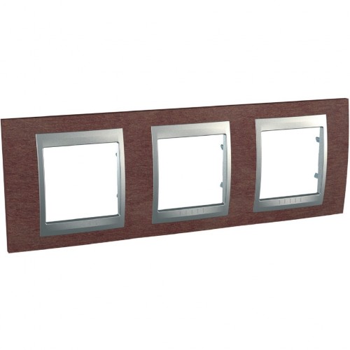 056573 UNICA TOP РАМКА-3 ТРОЙНА ТАБАКО/АЛУМУМИНИЙ MGU66.006.0M4