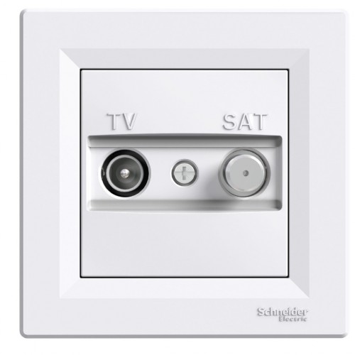 057069 Asfora РОЗЕТКА ТЕЛЕВИЗИЯ TV/SAT БЯЛ EPH3400121 Schneider