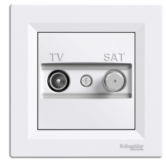 057069 Asfora РОЗЕТКА ТЕЛЕВИЗИЯ TV/SAT БЯЛ EPH3400121 Schneider