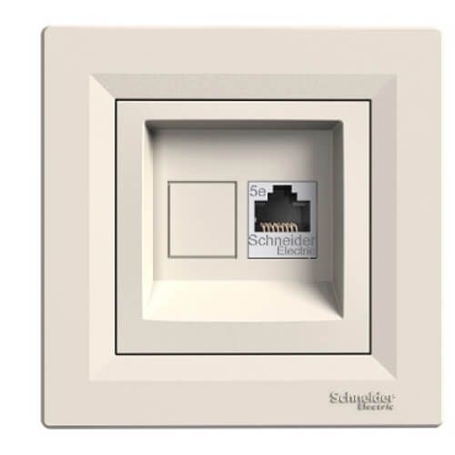 058021 Asfora РОЗЕТКА КОМПЮТЪР RJ45 КРЕМ CAT 5e EPH4300123 Schneider