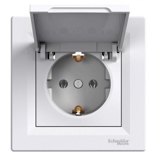 058024 ASFORA КОНТАКТ ШУКО С КАПАК БЯЛ EPH3100121 Schneider