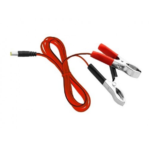 240014263 ЩИПКИ КРОКОДИЛКИ ЗА - 12V DC - С КАБЕЛ 1.20м. ЗА АКУМУЛАТОР