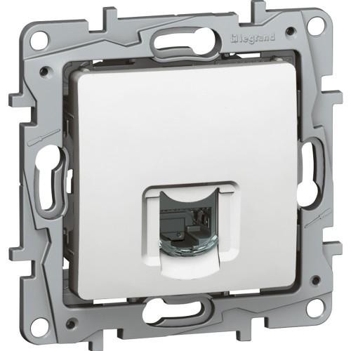 0148183 КОМПЮТЪРНА РОЗЕТКА БЯЛА 1ХRJ45 cat.5А/Е МЕХАНИЗЪМ 764571 NILOE 
