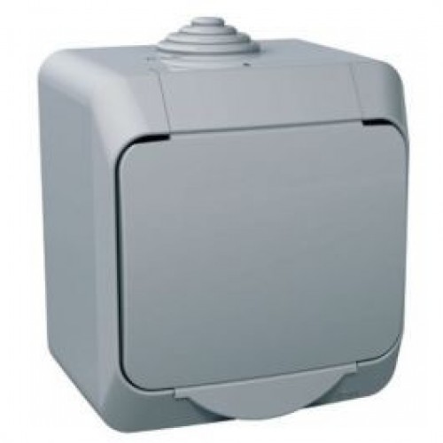 0570051 CEDAR КОНТАКТ ПКОМ ЕДИНИЧЕН IP44 - СИВ - WDE000641