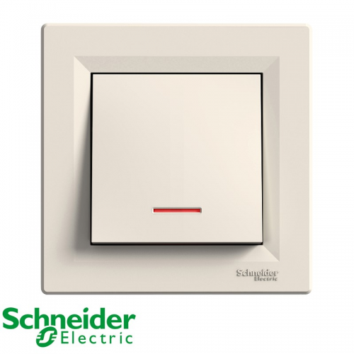 058027 Asfora КЛЮЧ ЕДИНИЧЕН СХ.1 СИ СВЕТЕЩ КРЕМ EPH1400123 Schneider