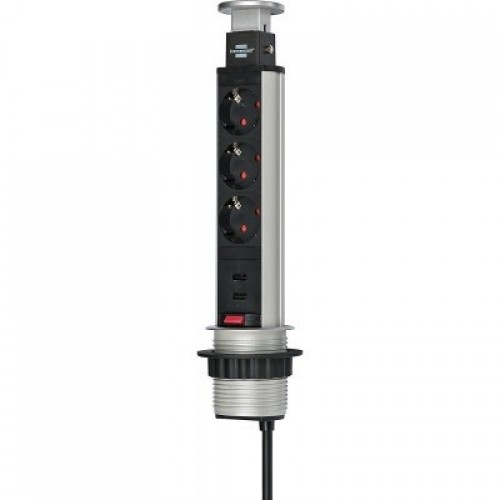 2400006480 BRENNENSTUHL КОЛОНА ЗА ВГРАЖДАНЕ POWER TOWER 3+2USB 2100mA 2м