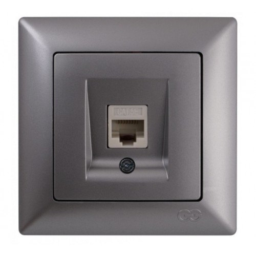 01608 VISAGE РОЗЕТКА КОМПЮТЪР RJ45 СИВ - 409530