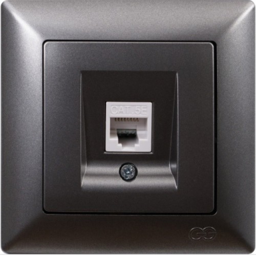 016129 VISAGE РОЗЕТКА КОМПЮТЪР RJ45 АНТРАЦИТ - 409630