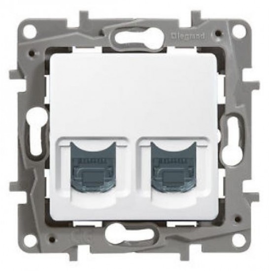 01473011 РОЗЕТКА БЯЛ RJ11+RJ45 CAT.3+CAT.5 NILOE 764570 - ТЕЛЕФОН И КОМПЮТЪР