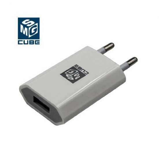 0189100133 MSG CUBE Адаптер 220V с 1 USB - БЯЛ - J504-03