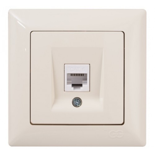 01607 VISAGE РОЗЕТКА КОМПЮТЪР RJ45 КРЕМ - 408230