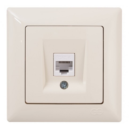 01607 VISAGE РОЗЕТКА КОМПЮТЪР RJ45 КРЕМ - 408230