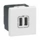10500231 РОЗЕТКА 2xUSB 2M- 5V 1100mA 278594 MOSAIC 