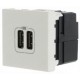 10500231 РОЗЕТКА 2xUSB 2M- 5V 1100mA 278594 MOSAIC 