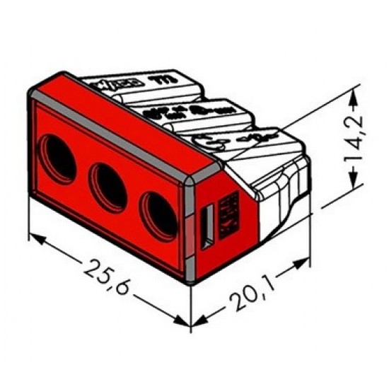 034011 WAGO КЛЕМА 3х2,5-6,0мм2 773-173