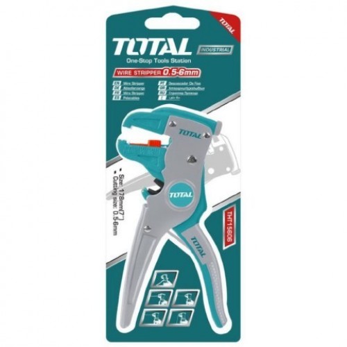 24000576655 Автоматични клещи за заголване на кабели TOTAL, Industrial, 0.5 - 6 мм. THT15606
