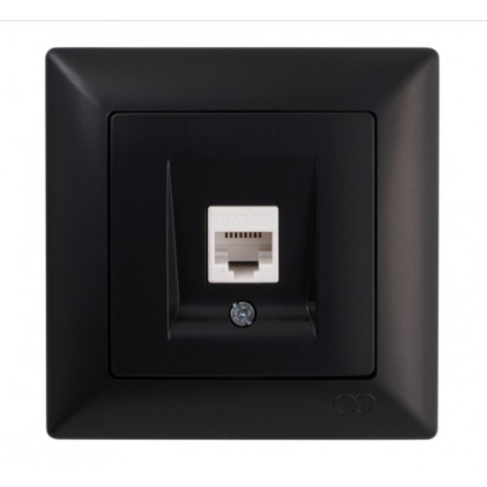 016107 VISAGE РОЗЕТКА КОМПЮТЪР RJ45 ЧЕРЕН - 409830