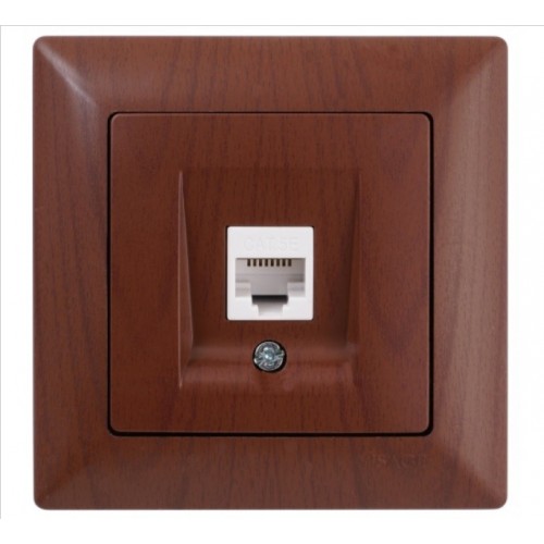 01678 VISAGE РОЗЕТКА КОМПЮТЪР - RJ45 ТЪМНО ДЪРВО - 409230