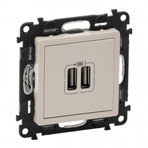105286 VALENA LIFE 2xUSB 5V 1500mA КРЕМ 753212 LEGRAND