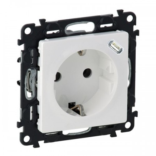 1050482 VALENA LIFE К-Т ШУКО ДЕТСКА ЗАЩ USB/C БЯЛ 753135 LEGRAND