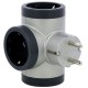 105000558 LEGRAND - ТАФ - 2 - USB tipe A - USB tipe C -  ВЪРТЯЩ СЕ КОРПУС - АЛУМИНИЙ/СИВО 694524 Premium АДАПТОР