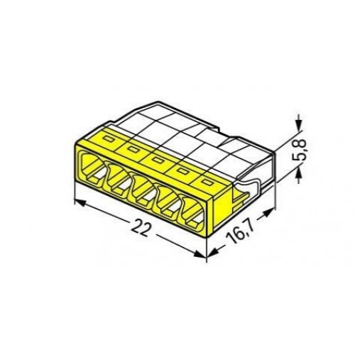 034007 WAGO КЛЕМА 5Х0,5-2,5 мм2 МОНОЛИТ 2273-205