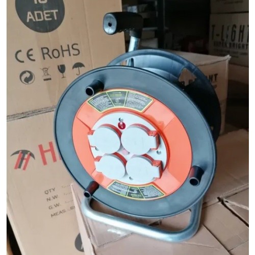 240057925 МЕТАЛНА МАКАРА - ПРАЗНА - 4х16А - 50м IP44 TEKKO -

