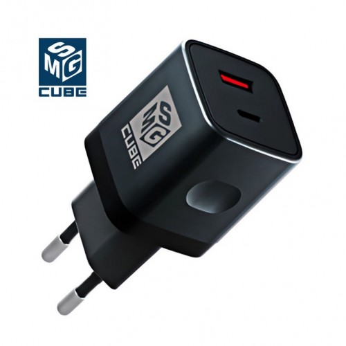 240058076 MSG CUBE 220V Адаптер PD 20W QC USB-A USB-C черен