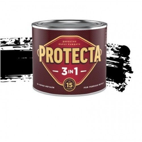 0111301 БОЯ ЗА МЕТАЛ -3в1- ЧЕРНА 0,500мл. PROTECTA