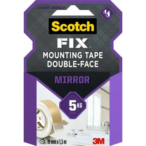 24106403 ЛЕНТА Scotch-Fix ДВОЙНОЛЕПЯЩА  1.5м./19мм ЗА ОГЛЕДАЛО -3M -