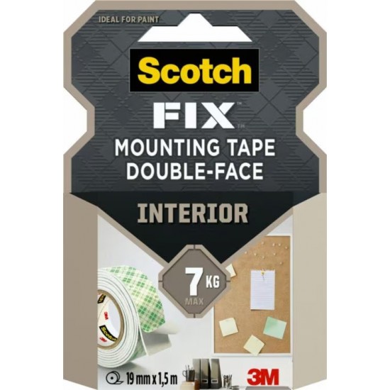 240576674 ЛЕНТА Scotch-Fix ДВОЙНОЛЕПЯЩА 19mm / 1.5m ВЪТРЕШНА - 3М -