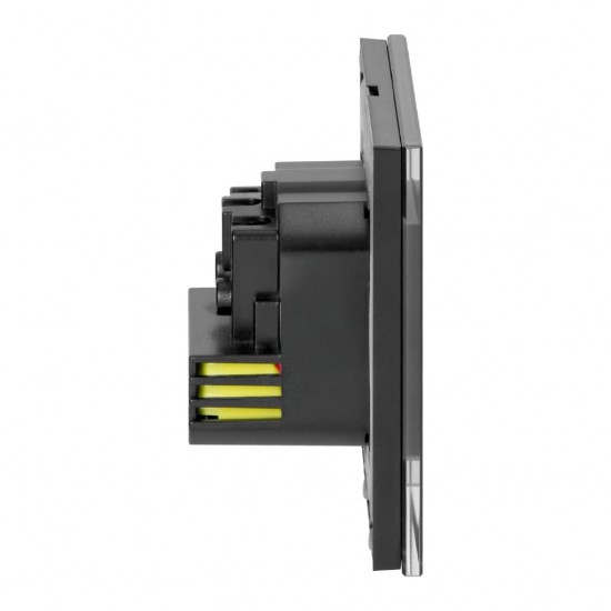 21034787 Контакт ШУКО 16А с USB тип A+C 3A 15W скрит монтаж Черен - ORNO OR-AE-13308(GS)/B