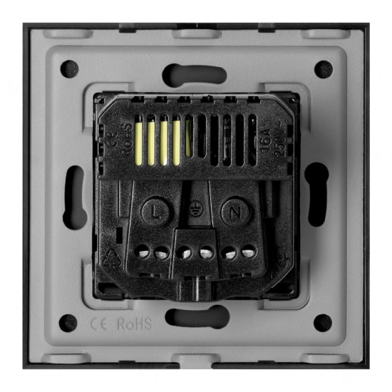 21034787 Контакт ШУКО 16А с USB тип A+C 3A 15W скрит монтаж Черен - ORNO OR-AE-13308(GS)/B