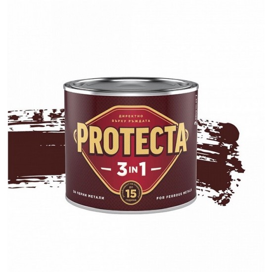 0321000681 БОЯ ЗА МЕТАЛ -3в1- ТЪМНО КАФЯВА 0,500мл. PROTECTA 