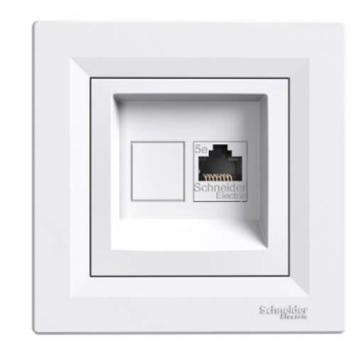 058011 ASFORA РОЗЕТКА КОМПЮТЪР RJ45 БЯЛ CAT 5e EPH4300121
