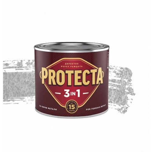 0321000679 БОЯ ЗА МЕТАЛ -3в1- СВЕТЛО СИВА 0,500мл. PROTECTA 